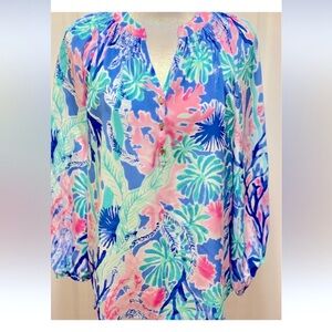 NWT LILLY PULITZER ELSA TOP MULTI JET STREAM